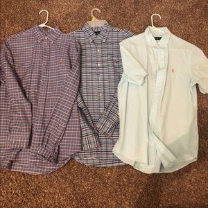 3 polo button down t-shirts